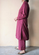 Magenta pink Bhuj cotton co ord set - Sohni
